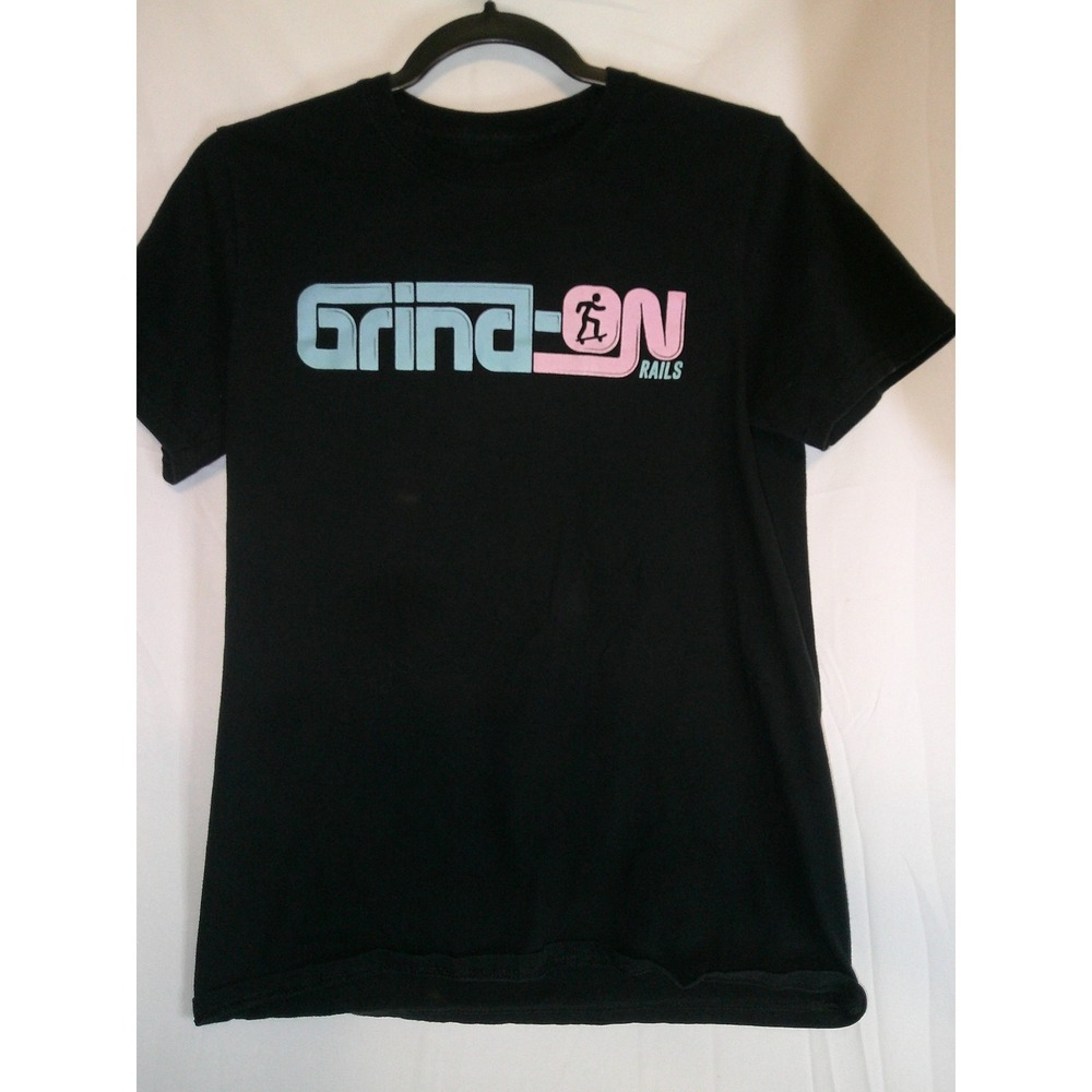 Grind On Rails Graphic T Shirt Mens‎ Skateboarding Black